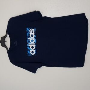 Adidas Tee Shirt Short Sleeve Navy Graphic Unisex Top Trendy Athleisure Athletic